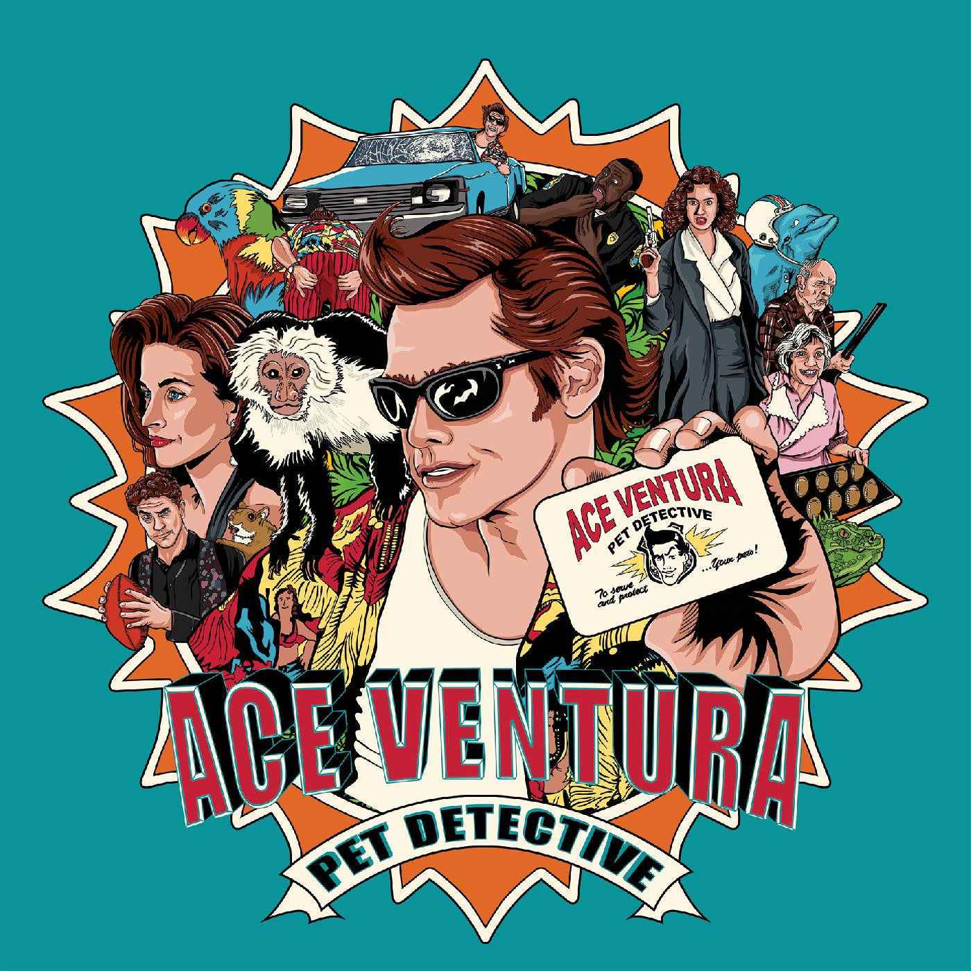 Various Artists - Ace Ventura: Pet Detective OST [Turquoise/Orange Split, Red Splatter] [Vinyl]