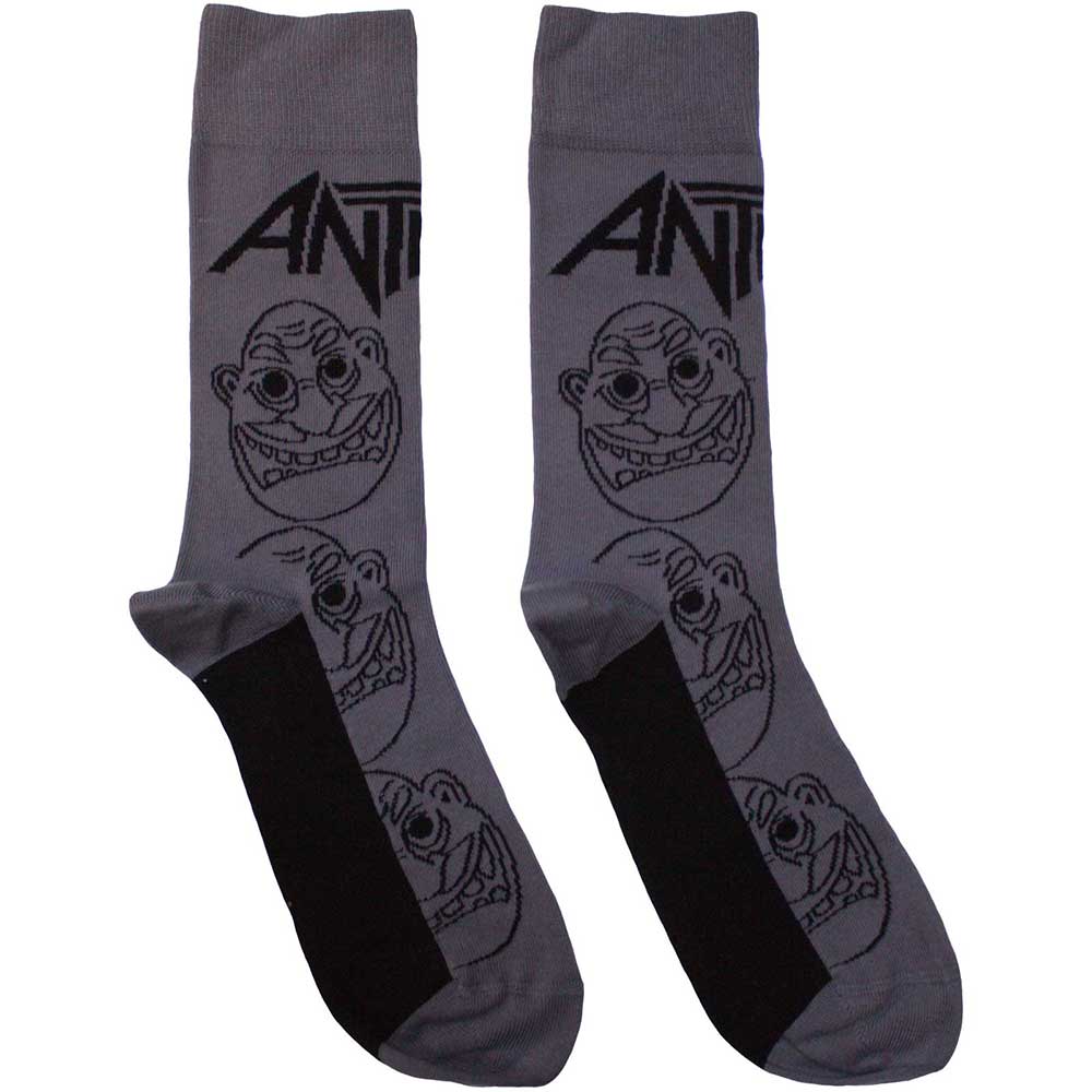 Anthrax Faces Pattern Mono [Socks] - Rock Band Apparel