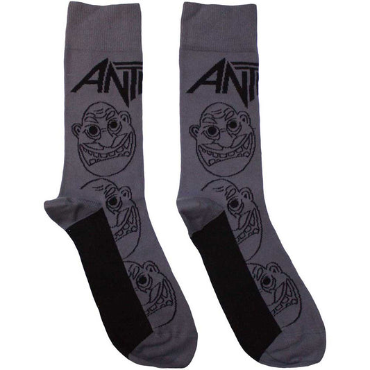 Anthrax Faces Pattern Mono [Socks] - Rock Band Apparel