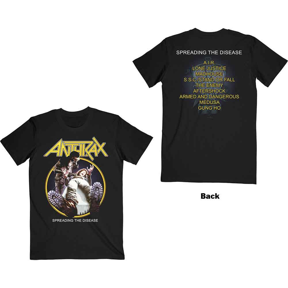 Anthrax Spreading The Disease Track list [T-Shirt] Black