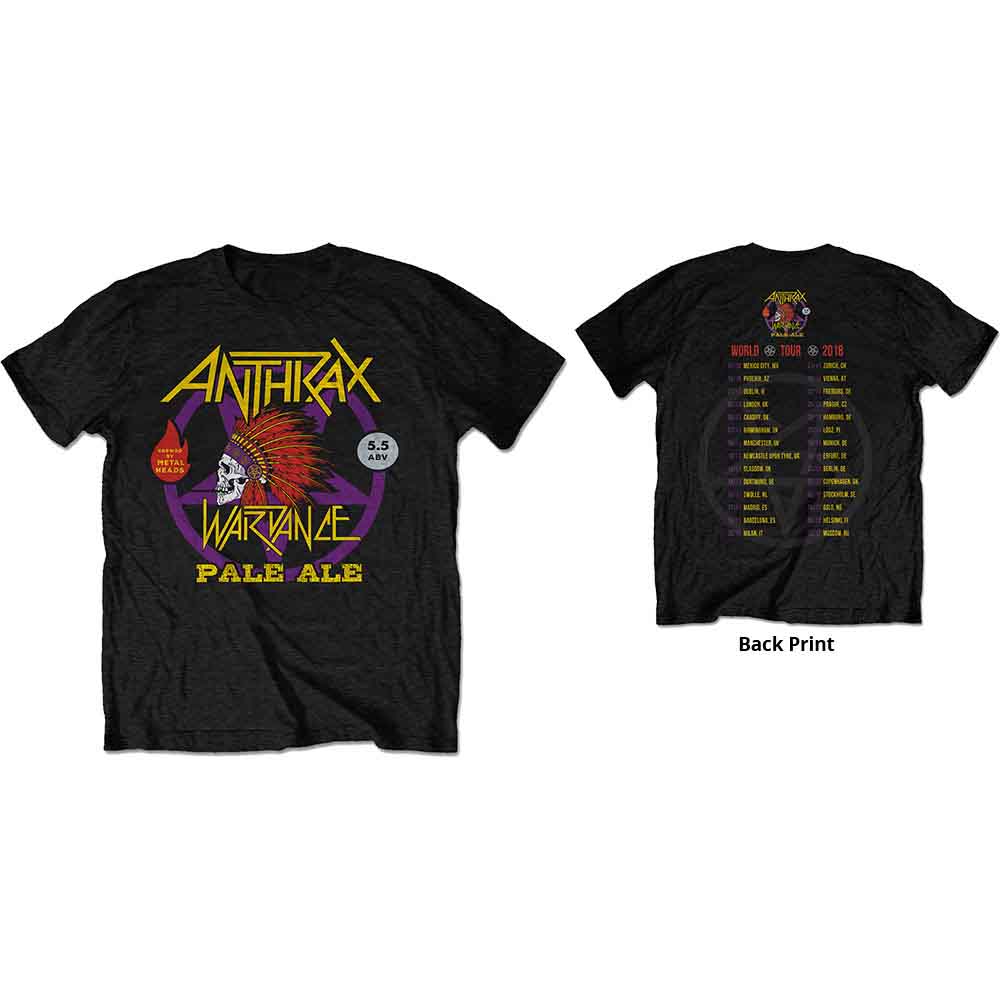 Anthrax War Dance Paul Ale World Tour 2018 [T-Shirt] Black