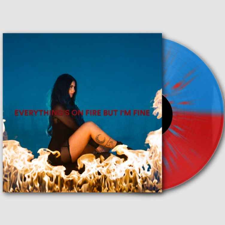 Everything's On Fire But I'm Fine [Explicit Content] (Indie Exclusive, Limited Edition, Blue/Red Split Splatter Colored Vinyl, Alternate Cover) [Vinyl]