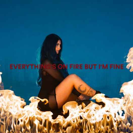 Everything's On Fire But I'm Fine [Explicit Content] (Indie Exclusive, Limited Edition, Blue/Red Split Splatter Colored Vinyl, Alternate Cover) [Vinyl]
