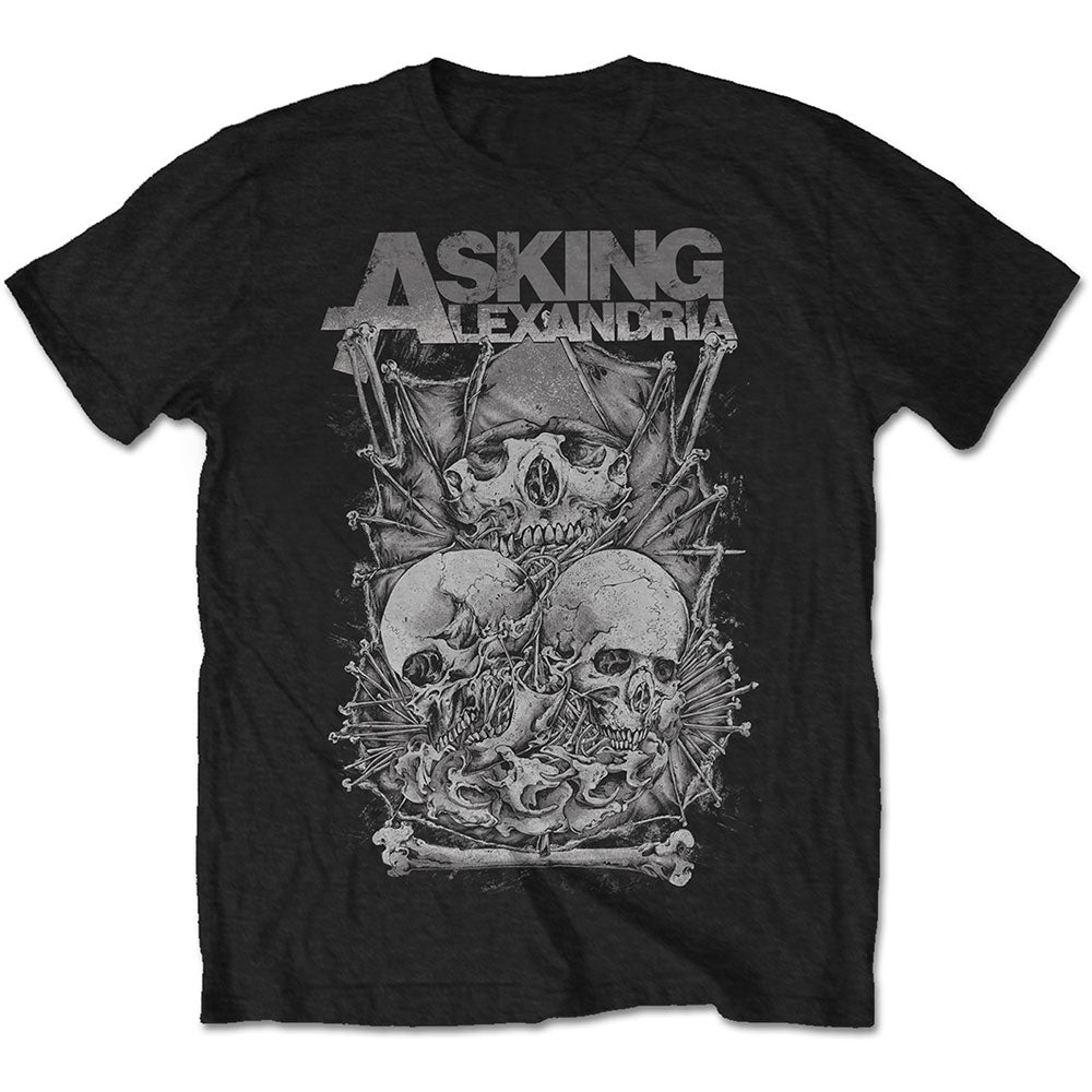 Asking Alexandria Skull Stack [T-Shirt] Black