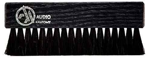 OAK WOOD BRUSH BLACK WITH ANTISTATIC GOAT AND NYLON FIBER - DELUXE (DRY & WET CLEANING) [Vinyl Accessories]