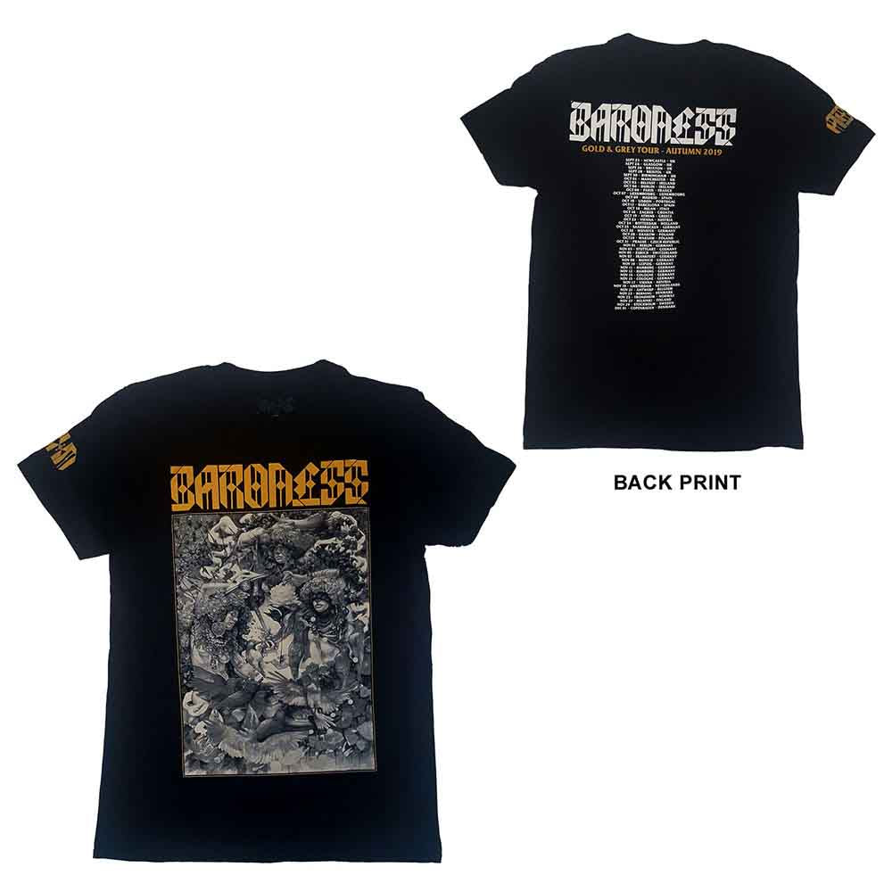 Baroness Gold & Grey Date back [T-Shirt] - Rock Band Apparel