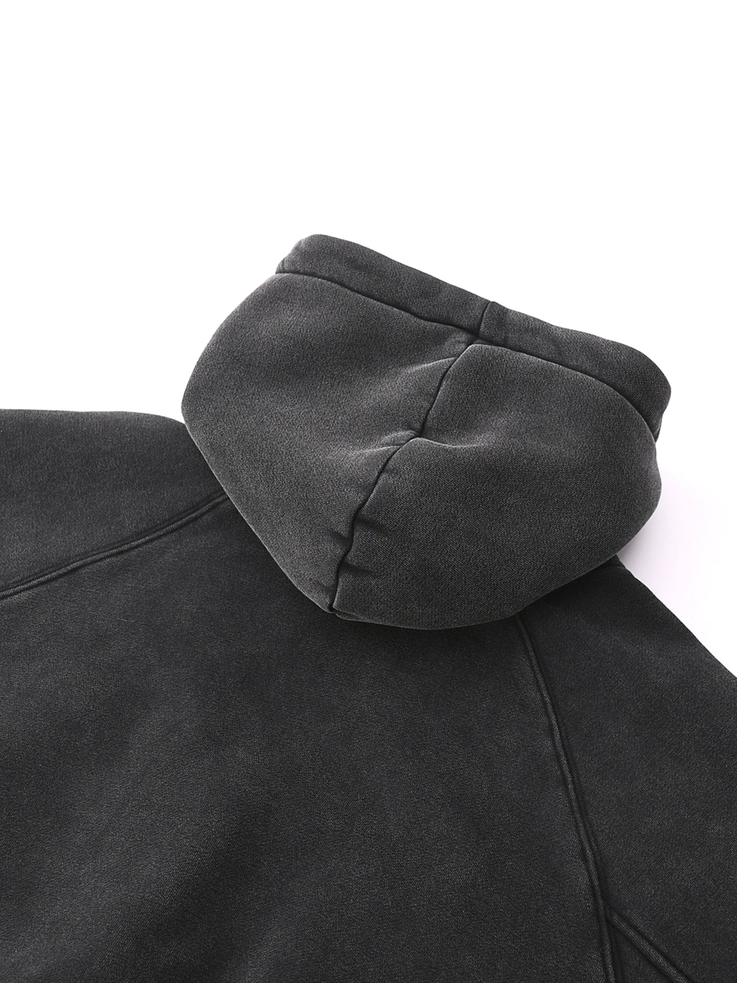 Basic B Grunge Wash Cropped Hoodie