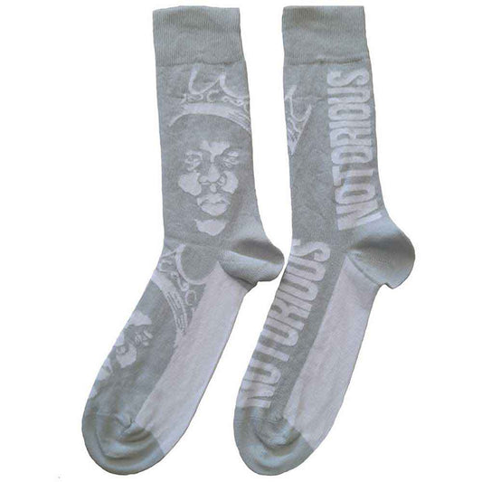 Biggie Smalls Crown Monochrome [Socks] - Rock Band Apparel