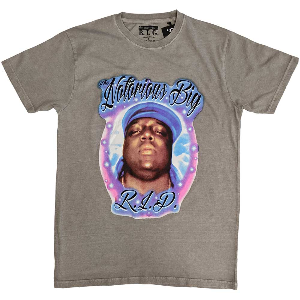 Biggie Smalls RIP Airbrush [T-Shirt] Grey