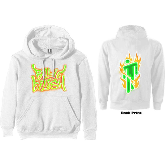 Billie Eilish Airbrush Flames Blohsh [Sweatshirt] - Rock Band Apparel