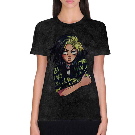 Billie Eilish Anime Billie [T-Shirt] Black