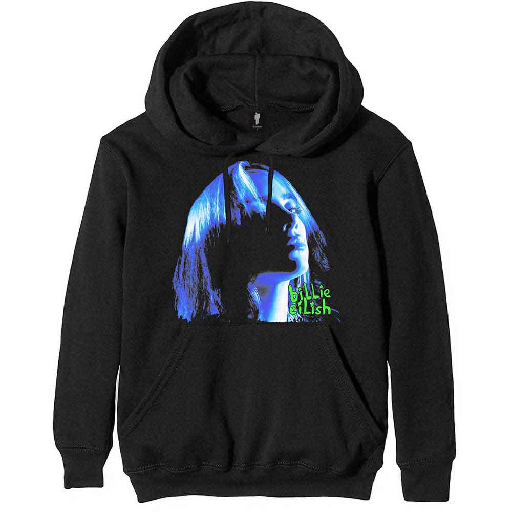 Billie Eilish Neon Shadow Blue [Sweatshirt] - Rock Band Apparel