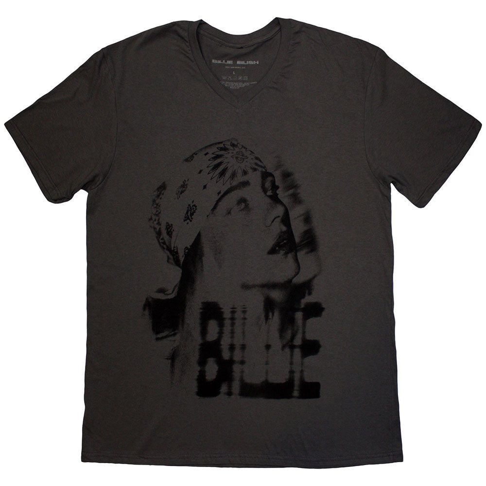 Billie Eilish Tonal Bandana Photo [] Grey