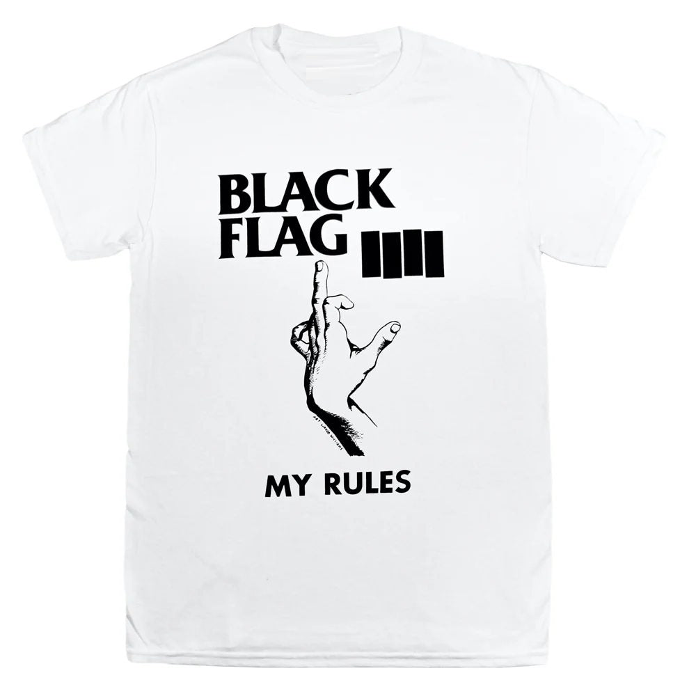 Black Flag Band T-shirt My Rules Art Wahoo Williams Tee SST Records