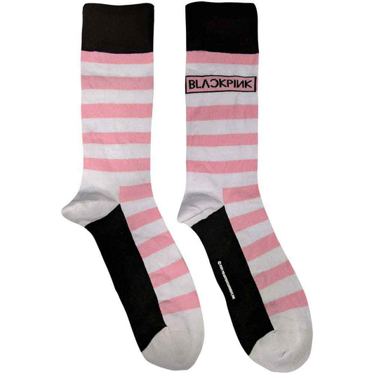 BLACKPINK Stripes & Logo [Socks] - Rock Band Apparel