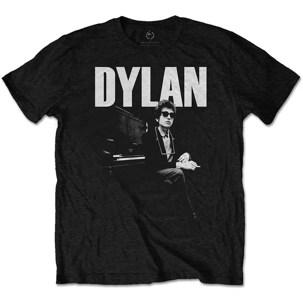 Bob Dylan At Piano [T-Shirt] Black