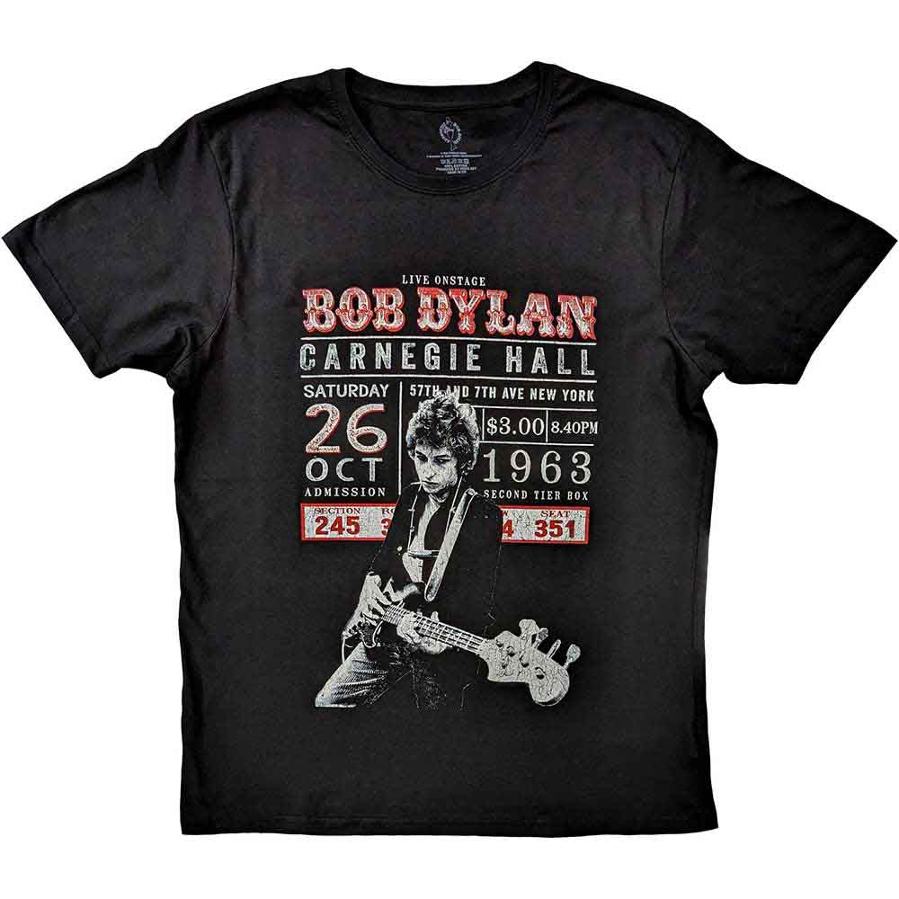Bob Dylan Carnegie Hall '63 [T-Shirt] - Rock Band Apparel
