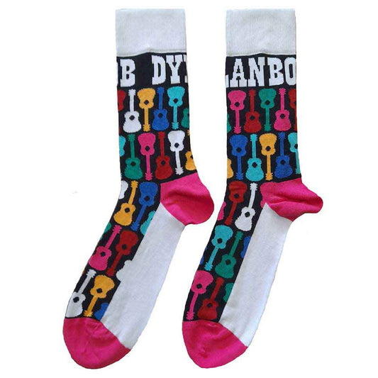 Bob Dylan Guitar Pattern [Socks] - Rock Band Apparel