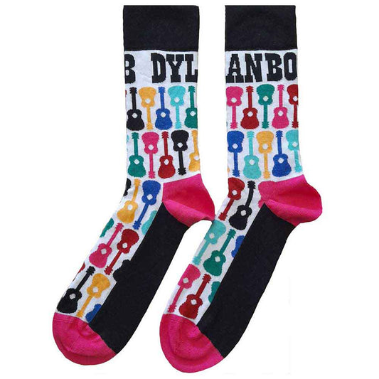 Bob Dylan Guitar Pattern [Socks] - Rock Band Apparel