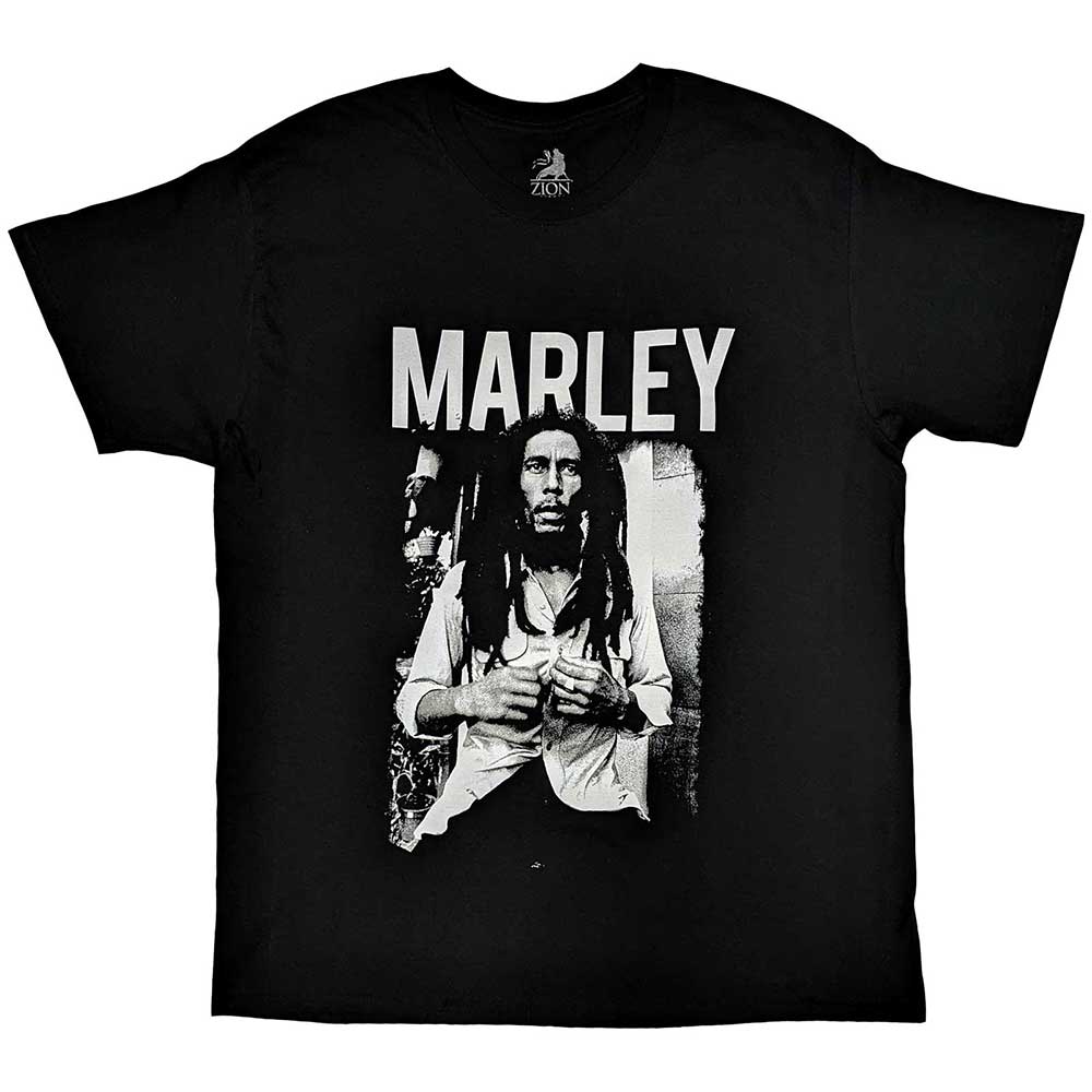 Bob Marley Black & White [T-Shirt] - Rock Band Apparel