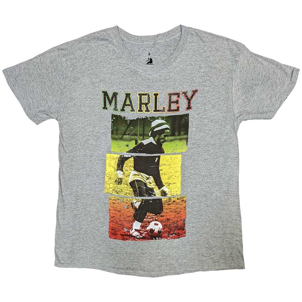 Bob Marley Football Text [T-Shirt] - Rock Band Apparel