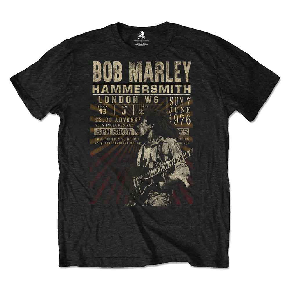 Bob Marley Hammersmith '76 [T-Shirt] - Rock Band Apparel