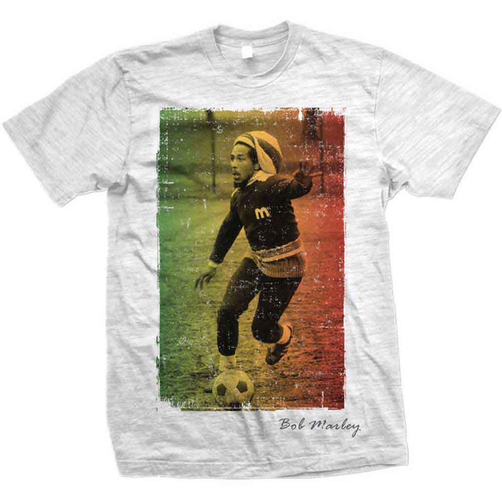 Bob Marley Rasta Football [T-Shirt] - Rock Band Apparel