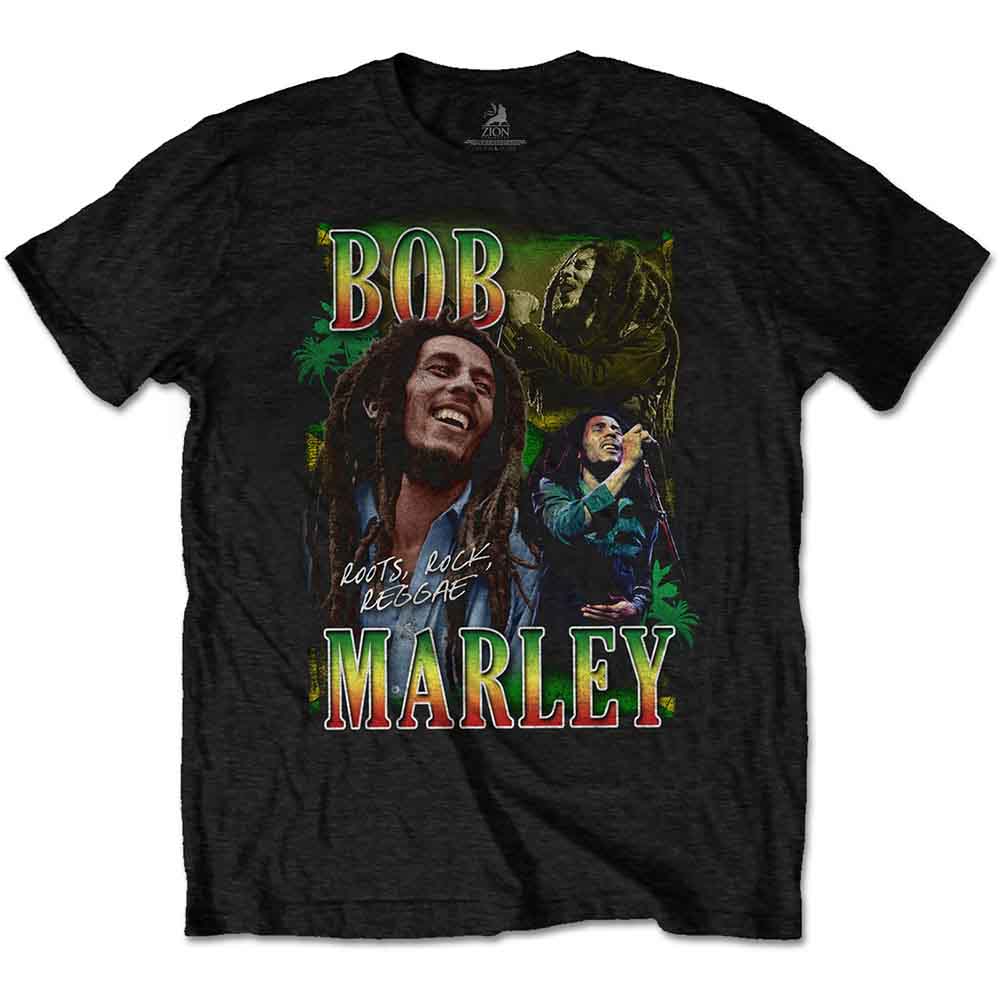 Bob Marley Roots, Rock, Reggae Homage [T-Shirt] - Rock Band Apparel