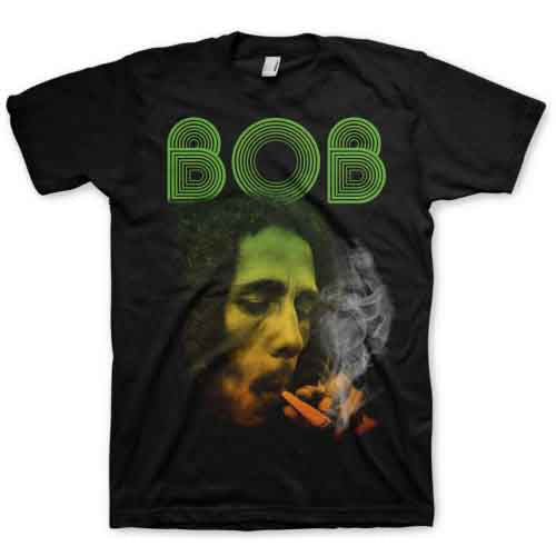 Bob Marley Smoking Da Erb [T-Shirt] - Rock Band Apparel