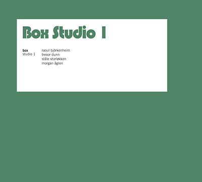 Studio 1 [CD]