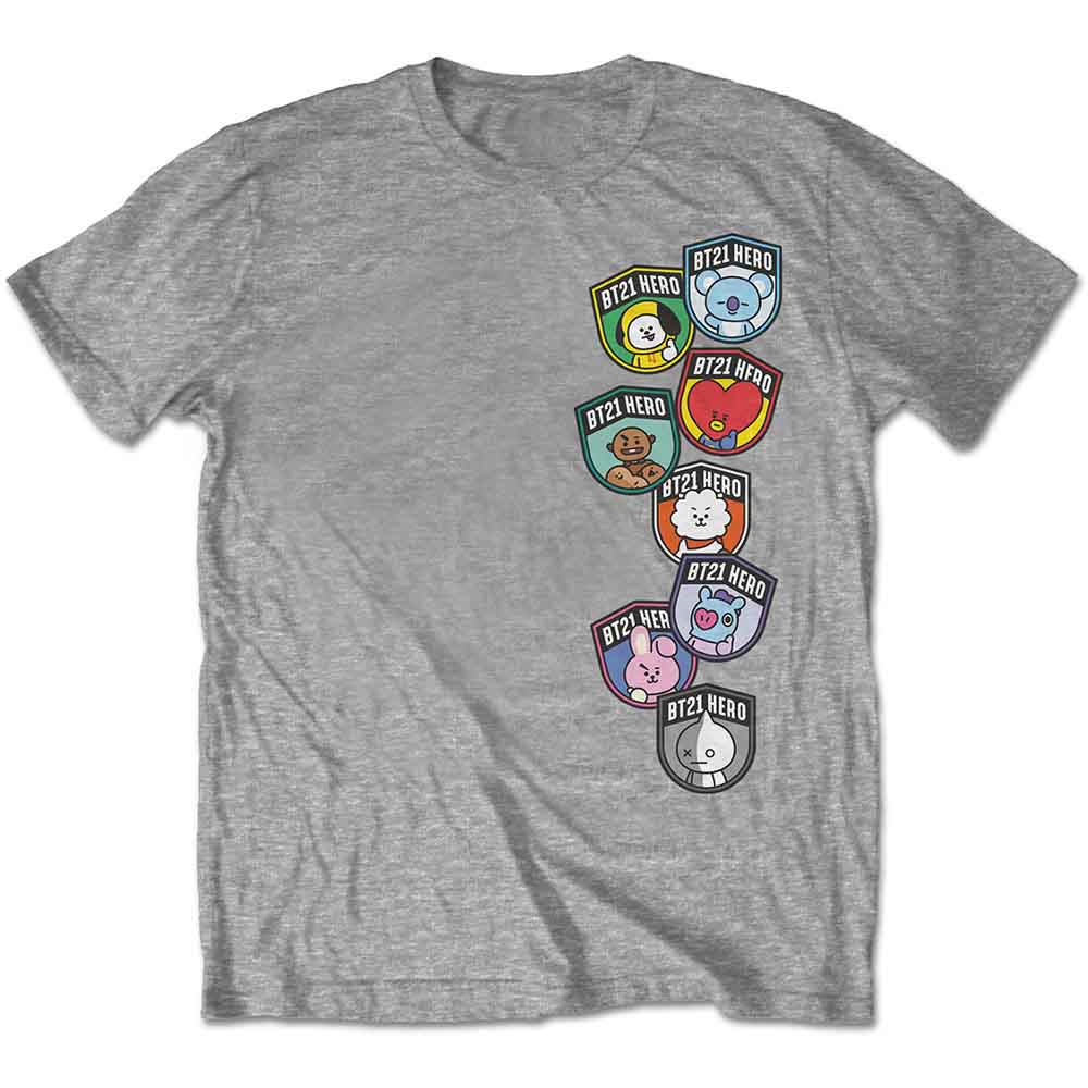 BT21 Badges [T-Shirt] Grey