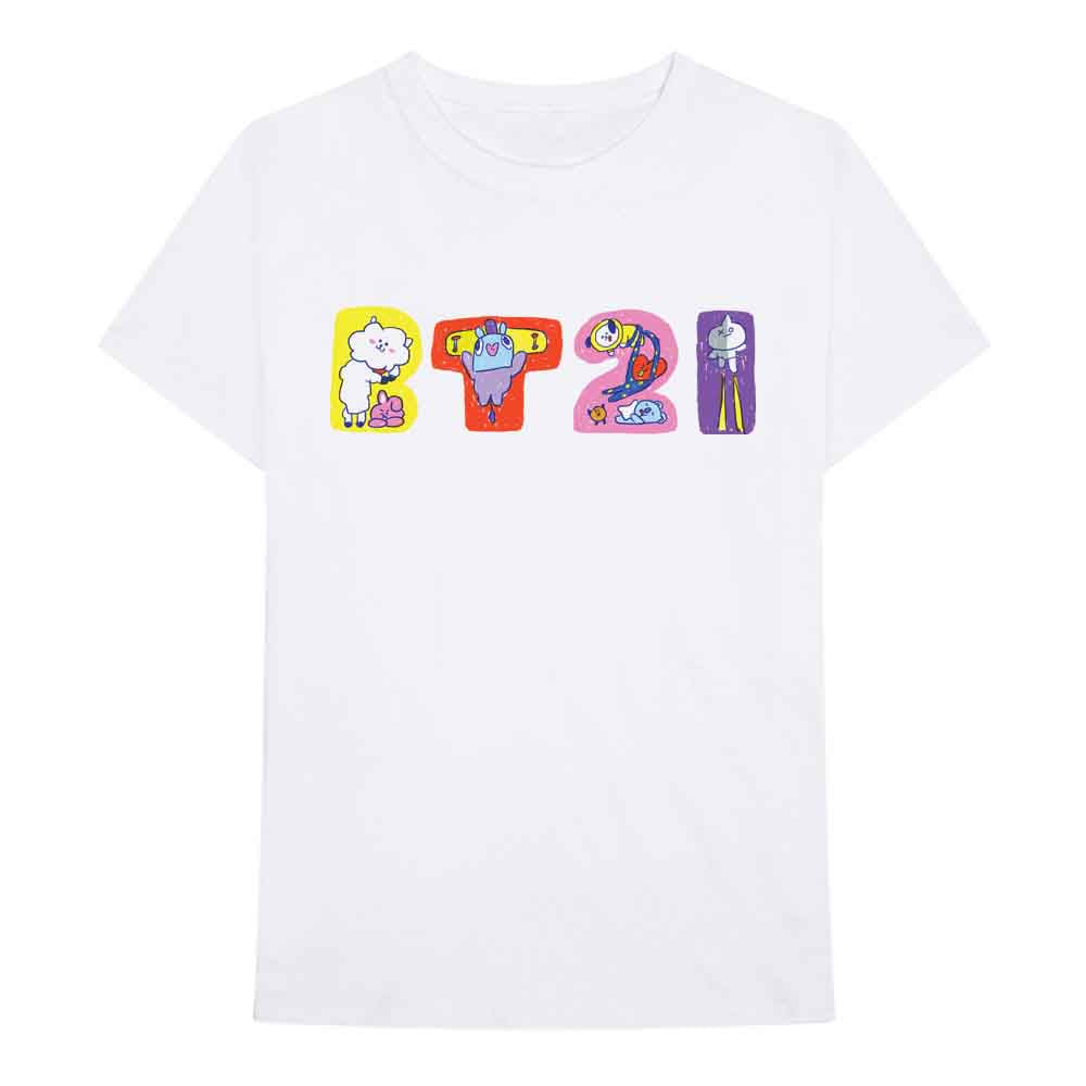 BT21 Doodle Letters [T-Shirt] White