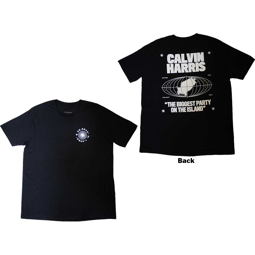 Calvin Harris Ibiza Map [T-Shirt] - Rock Band Apparel