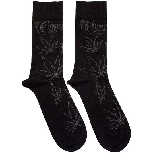 Cypress Hill Leaf Pattern [Socks] Black