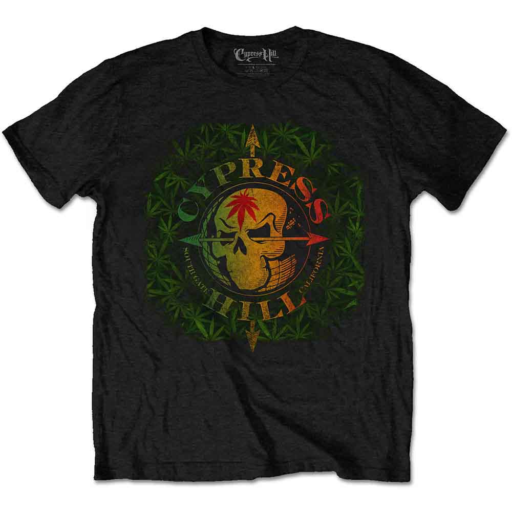 Cypress Hill South Gate Logo & Leaves [T-Shirt] - Rock Band Apparel