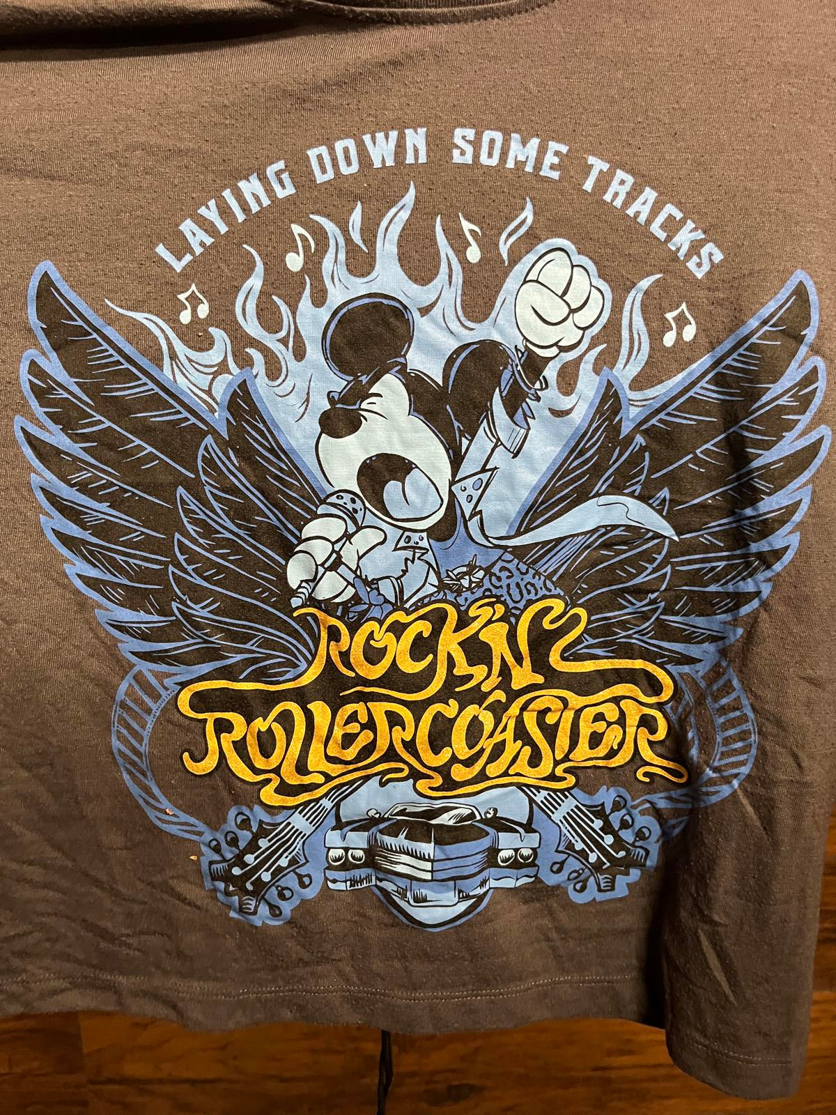 Disney Tee Mickey Rock n Rollercoaster Woman's Laced Back	XS