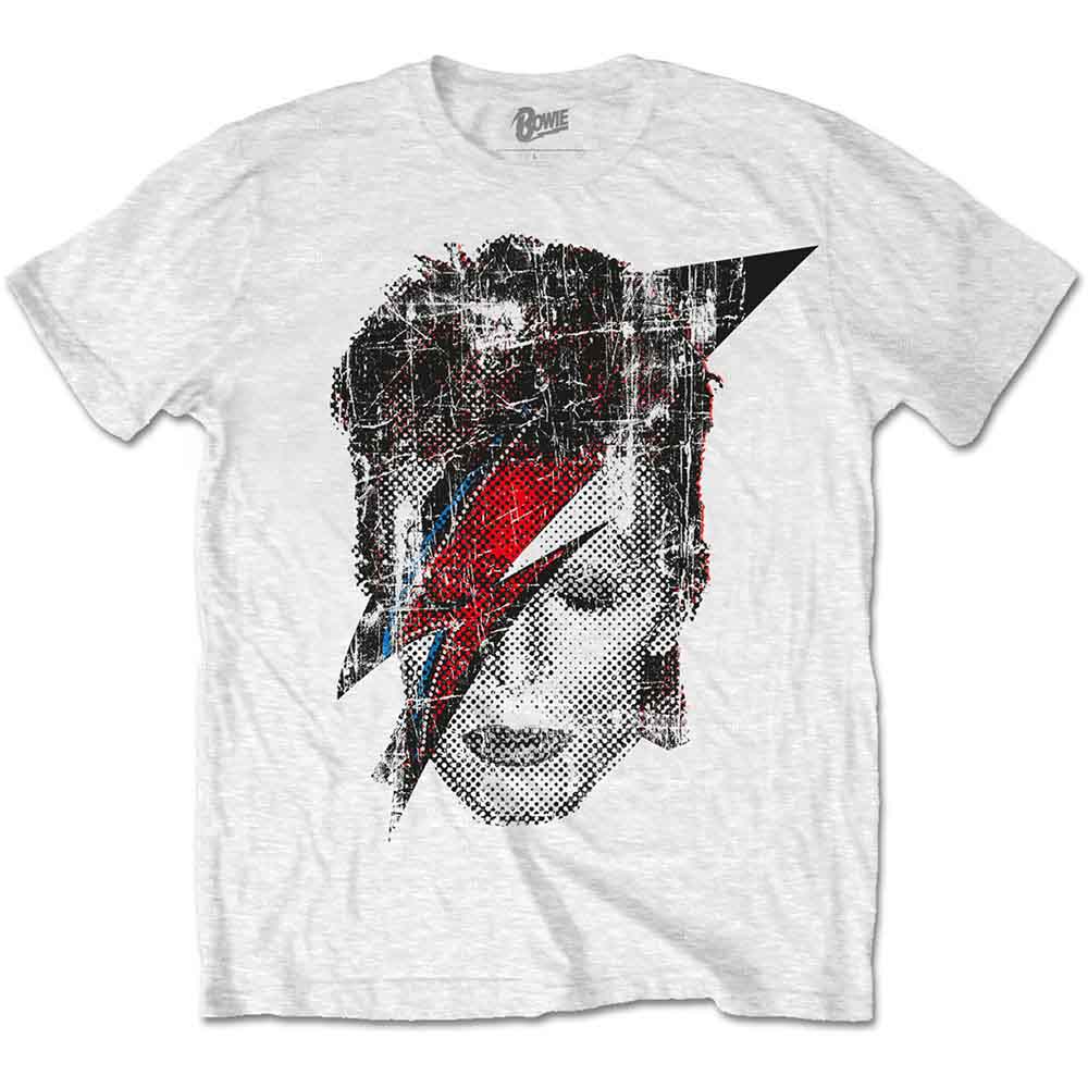David Bowie Halftone Flash Face [T-Shirt] White