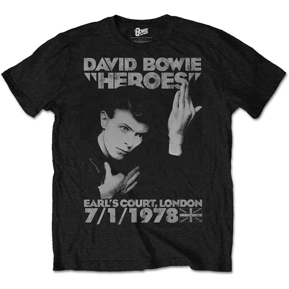 David Bowie Heroes Earls Court [T-Shirt] Black