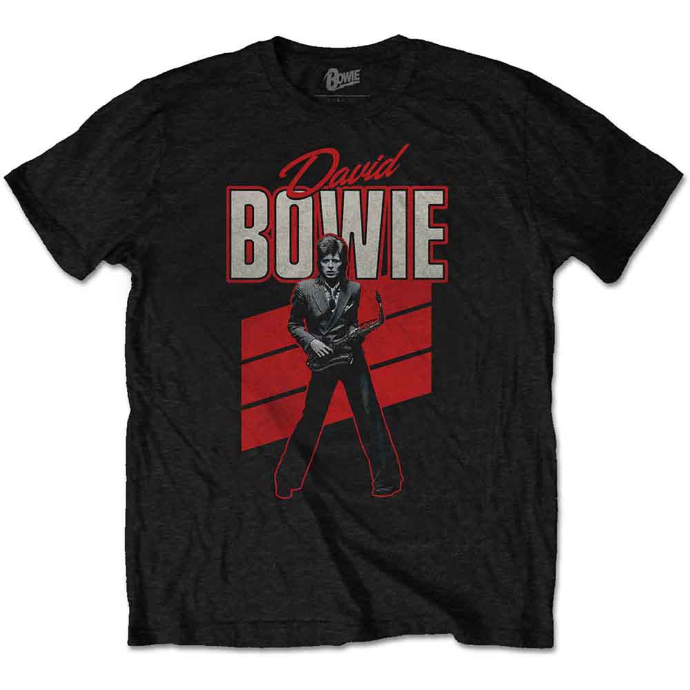 David Bowie Red Sax [T-Shirt] Black