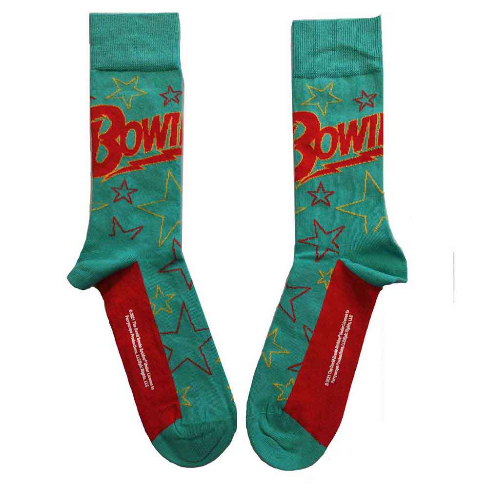 David Bowie Stars Outline [Socks] - Rock Band Apparel
