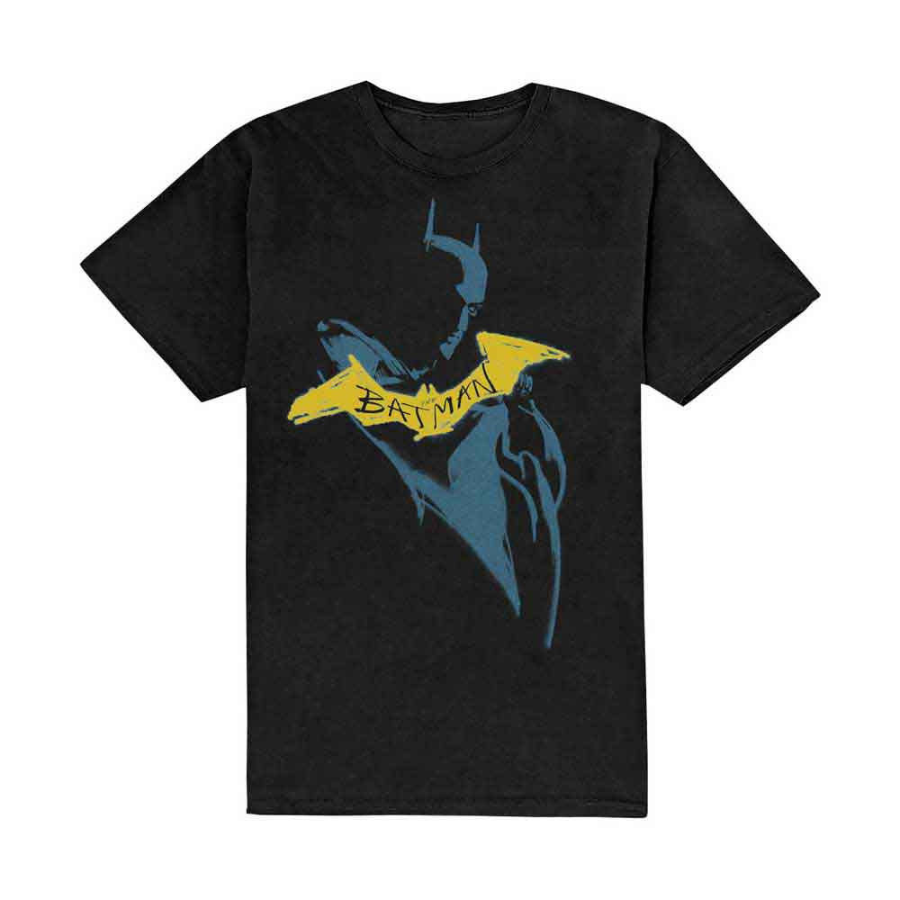 DC Comics The Batman Yellow Sketch [T-Shirt] Black