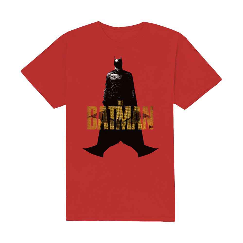 DC Comics The Batman Yellow Text [T-Shirt] Red