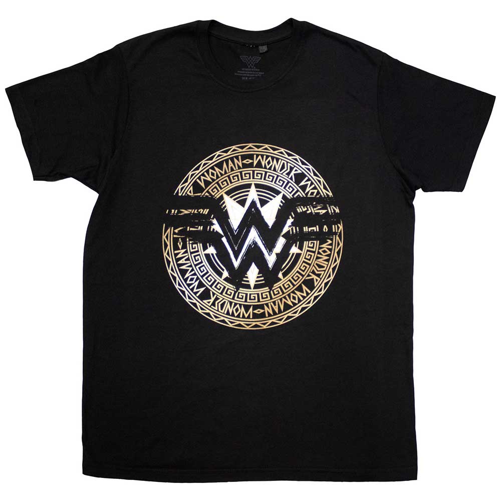 DC Comics Wonder Woman Gold Circle [T-Shirt] Black