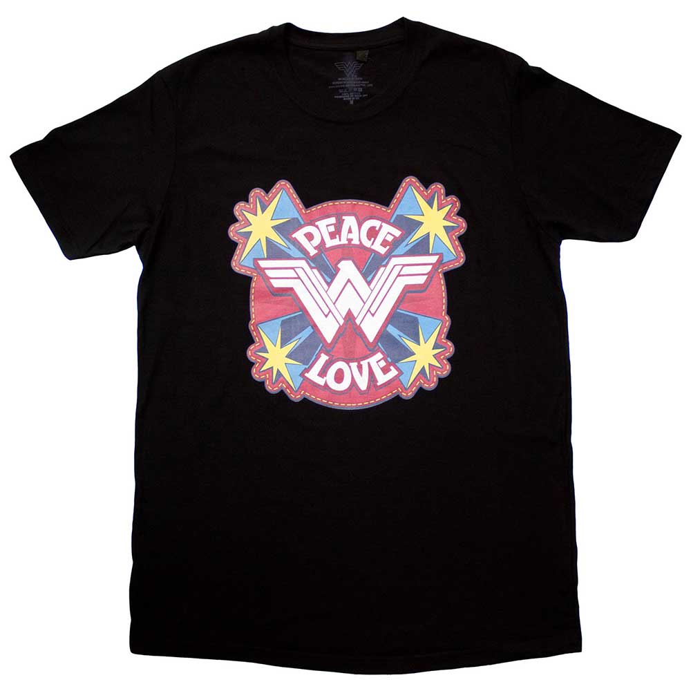 DC Comics Wonder Woman Peace & Love [T-Shirt] Black