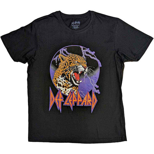 Def Leppard Lightning Leopard [T-Shirt] Black