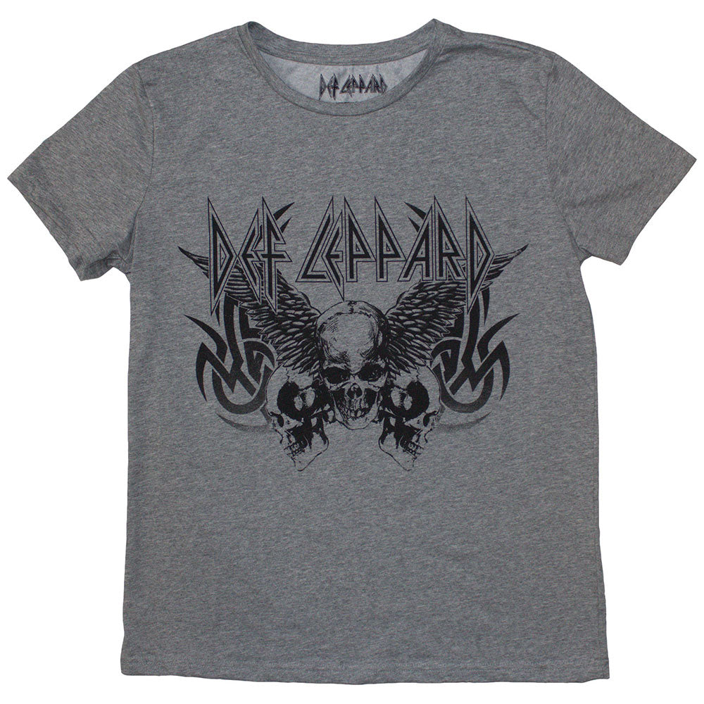 Def Leppard Tribal Skull [T-Shirt] Grey