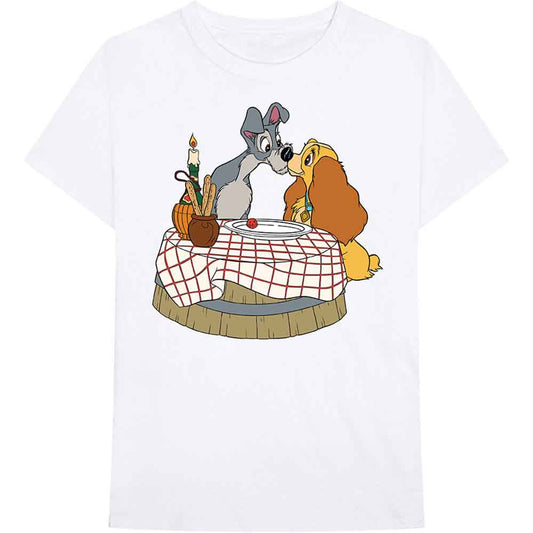 Disney Lady & The Tramp - Kissing Pose [T-Shirt] White