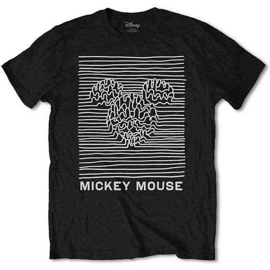 Disney Mickey Mouse Unknown Pleasures [T-Shirt] Black