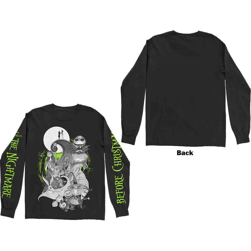 Disney The Nightmare Before Christmas Characters Green Glow [T-Shirt] - Rock Band Apparel
