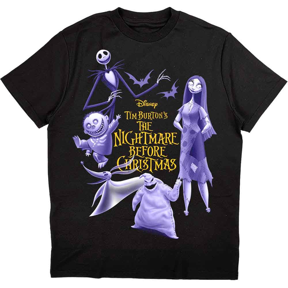 Disney The Nightmare Before Christmas Purple Characters [T-Shirt] - Rock Band Apparel